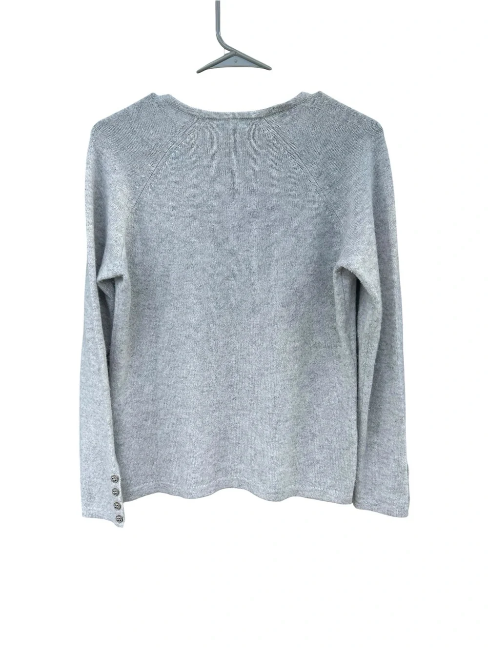 J. McLaughlin Jamey 100% Cashmere Crewneck Sweater - Size Small - Gray - Picture 8 of 12